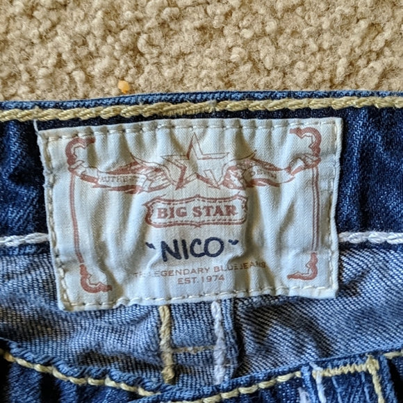 Big Star Nico Light Distressed Straight Leg Jeans - Picture 6 of 13